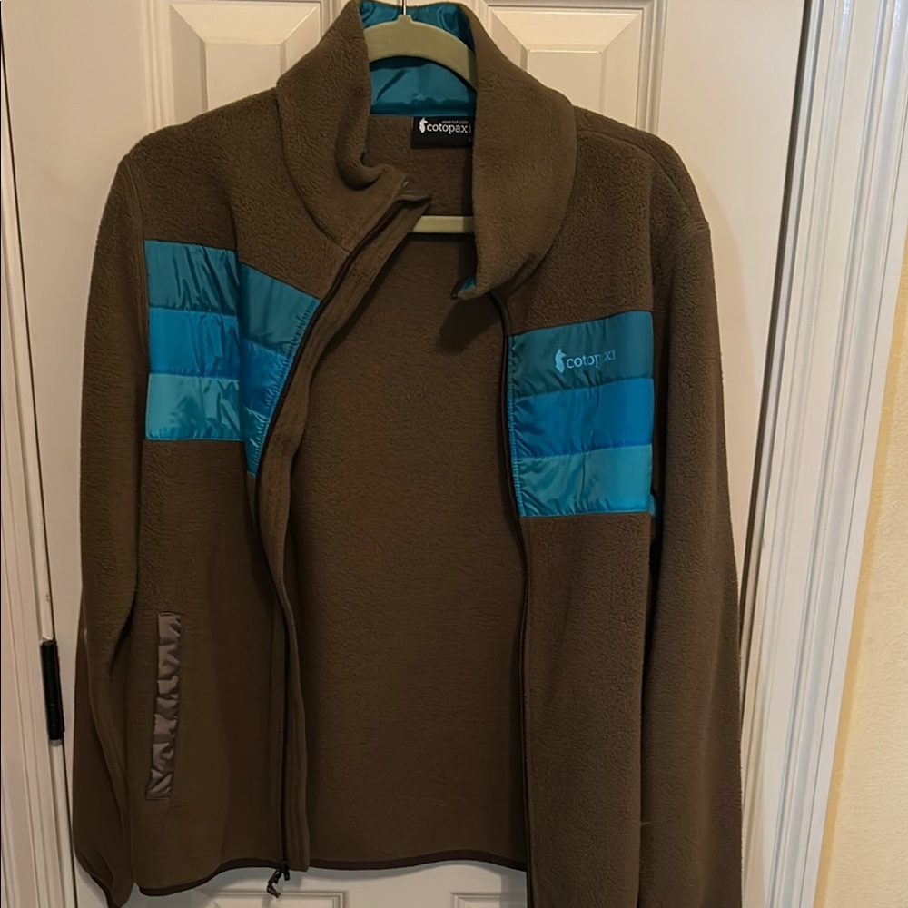 Cotopaxi Olive and Teal Fleece Jacket